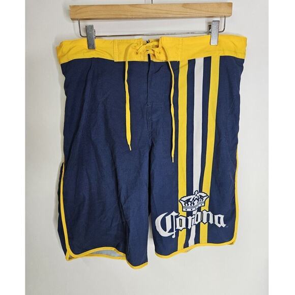 Corona Extra Swim Trunks Men's Size Large Blue Shorts - Picture 1 of 4